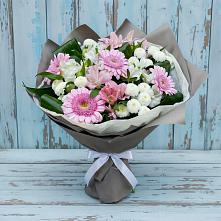 Букет цветов из:  Герберы, Альстромерии и Хризантемы #REPLACE_PRED# Возрождение