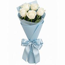 Букет 5 Белых роз Проуд в Возрождение