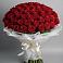 Букет 101 Красная роза Блэк Мэджик в Возрождение