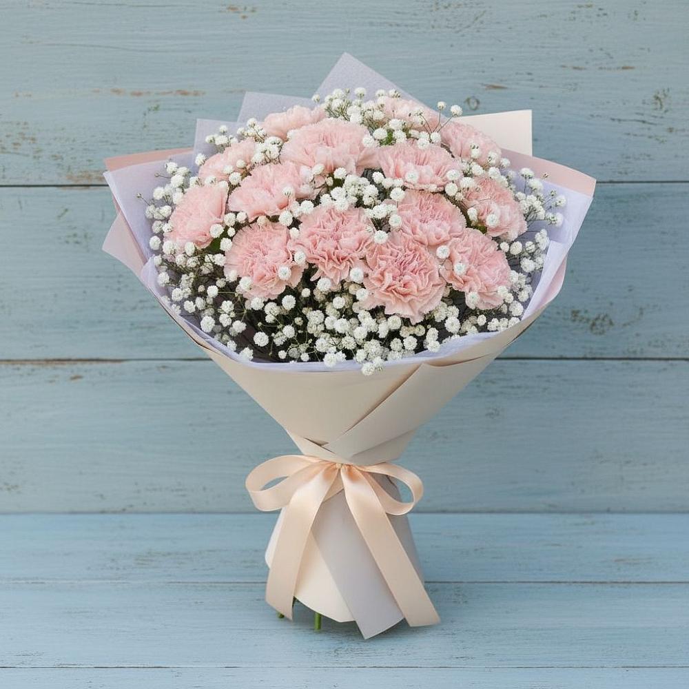 Букет цветов из: Гвоздики в Возрождение