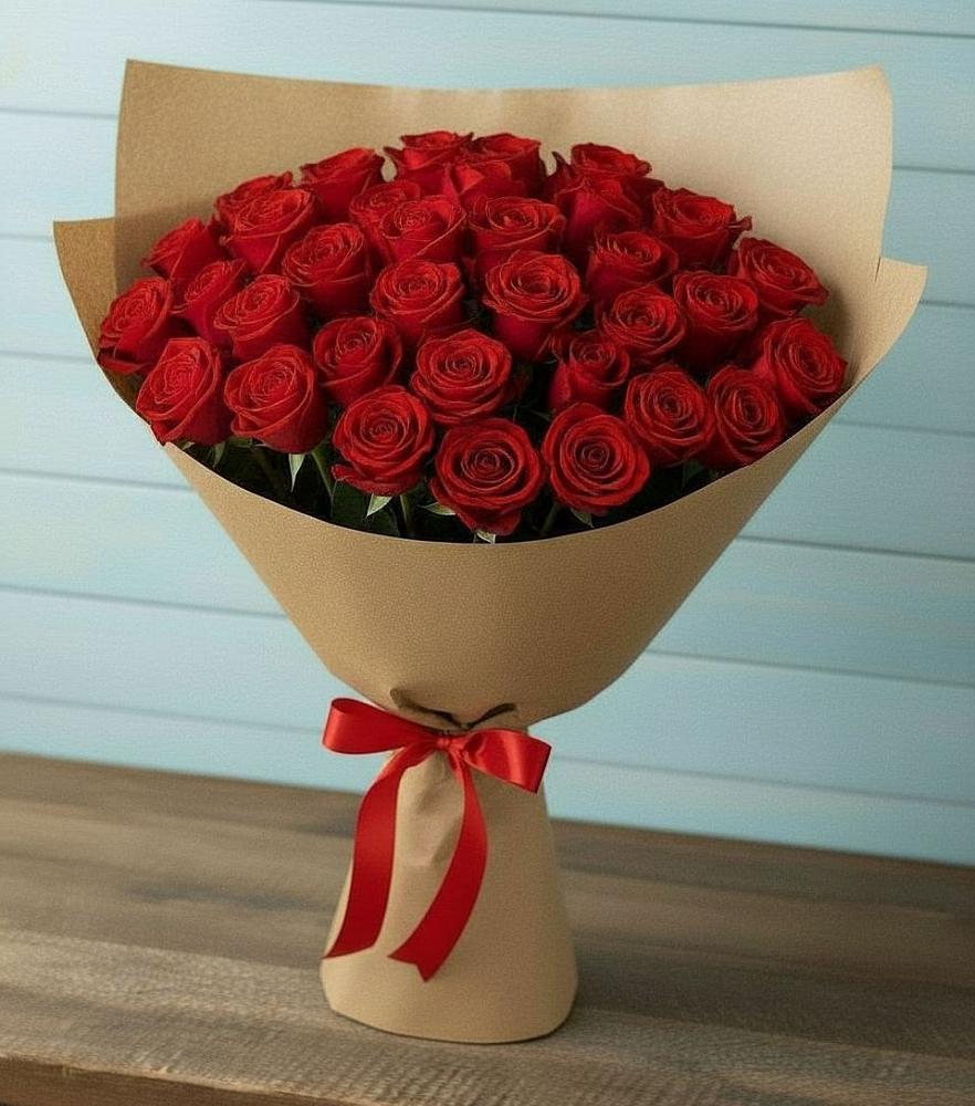 Букет Красные розы Милано в Возрождение