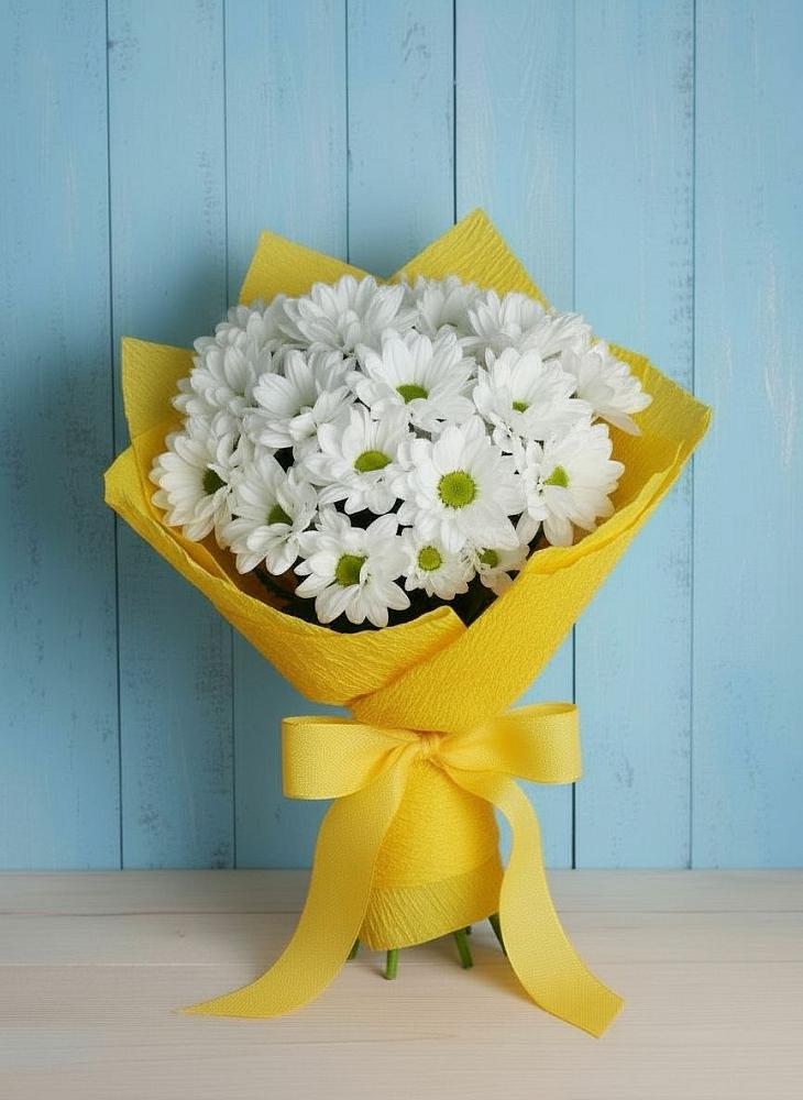 Букет цветов из: Хризантемы в Возрождение