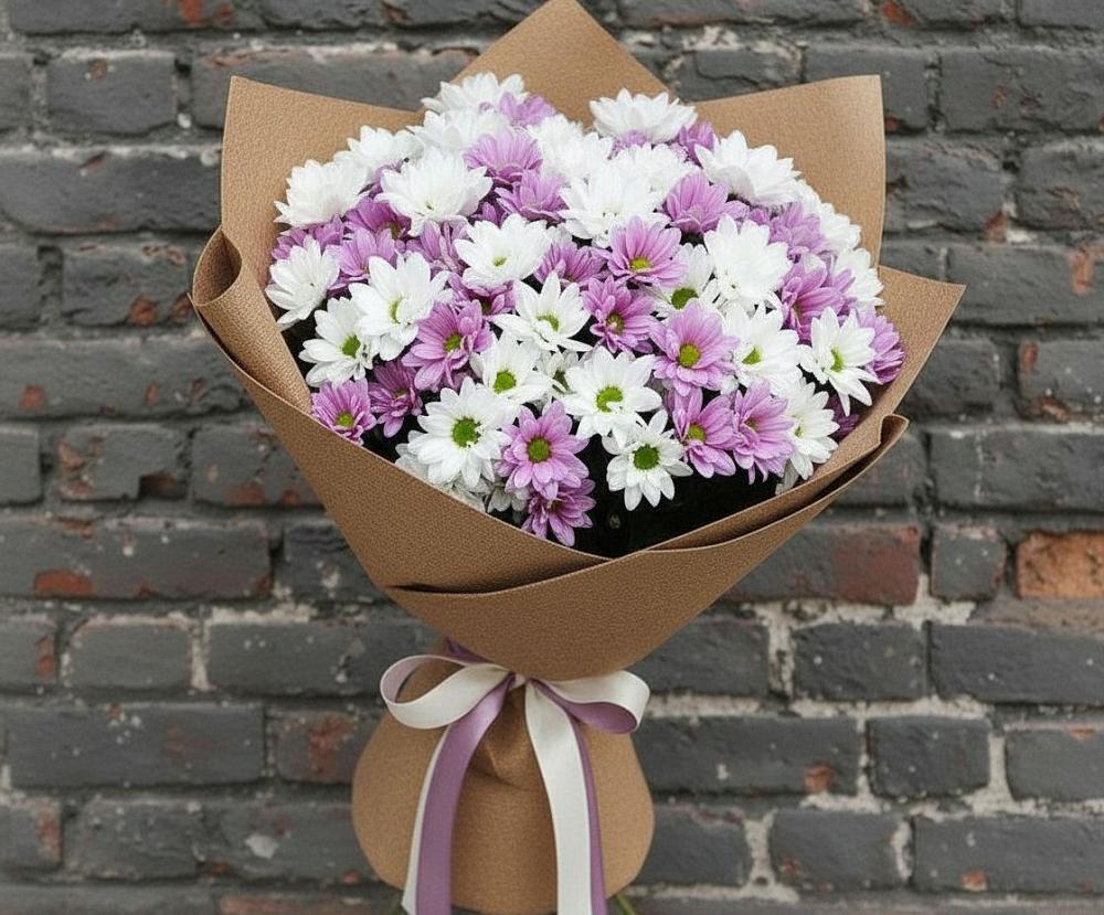 Букет цветов из: Хризантемы в Возрождение