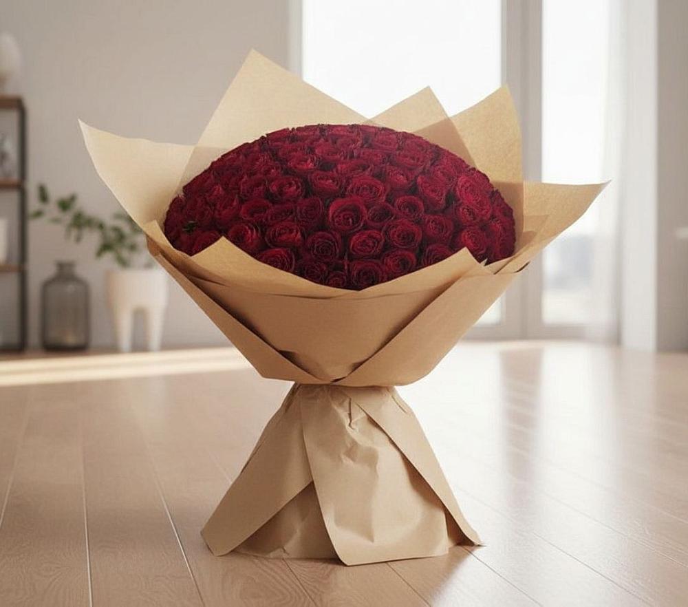 Букет 101 Красная роза в Возрождение