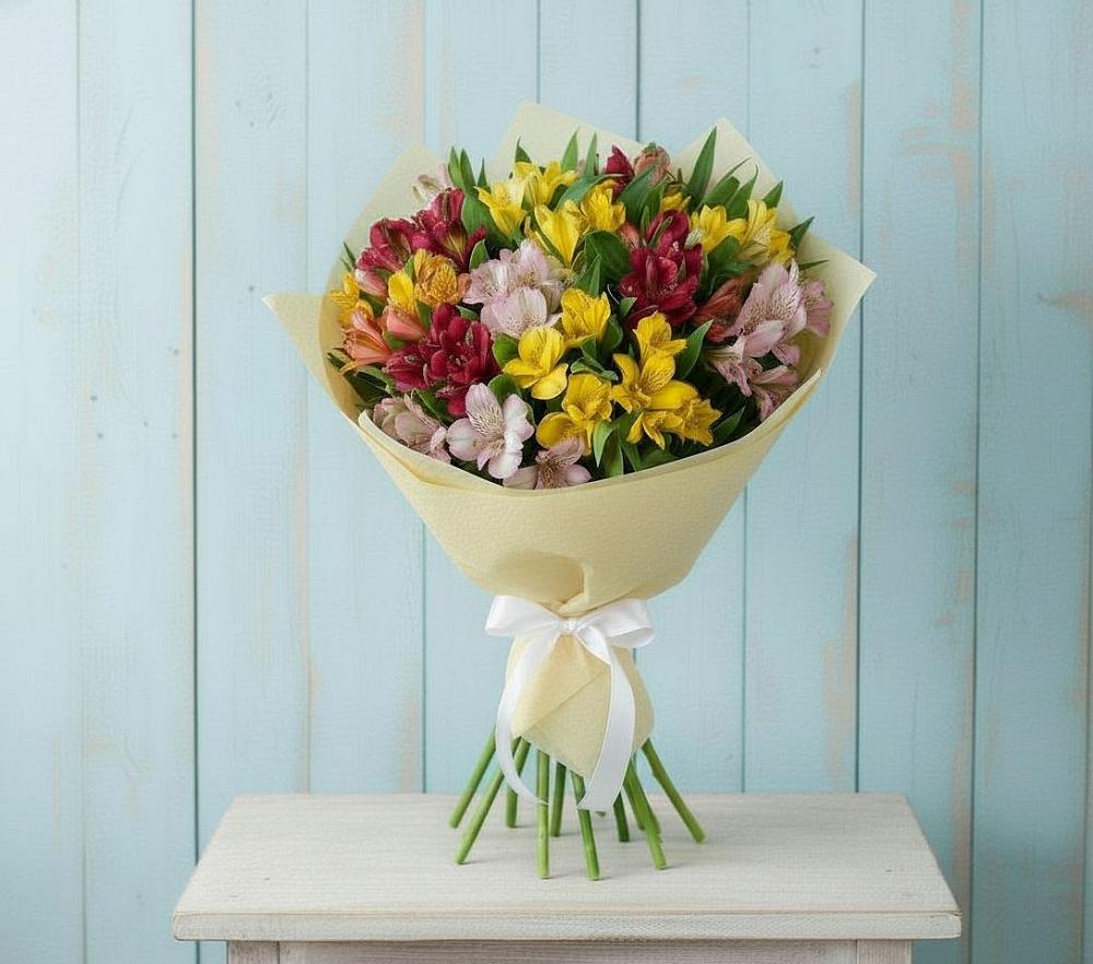 Букет цветов из: Альстромерии в Возрождение