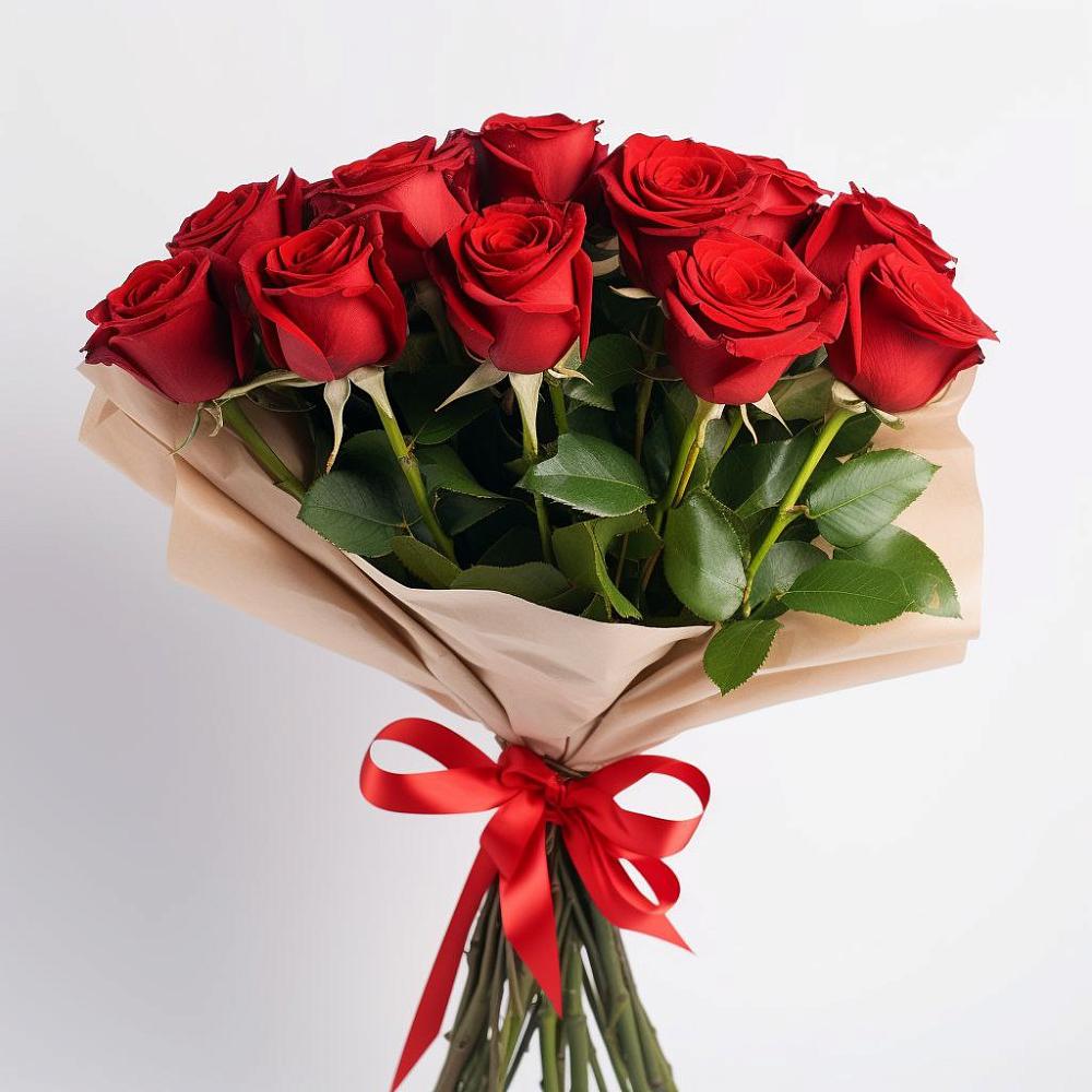 Букет 11 Красных роз Эдлесс Лав в Возрождение