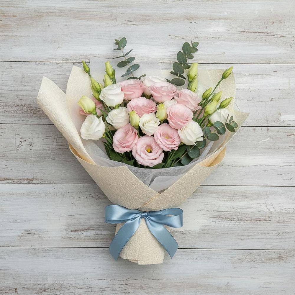 Букет цветов из: Лизиантусы в Возрождение